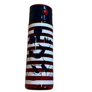Disney Mickey Mouse Red & White Striped Water Bottle NWT